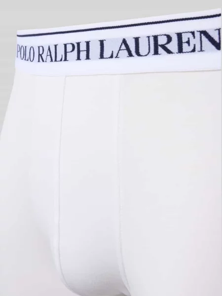 Obcisłe bokserki o kroju skinny fit z Mieszanka bawełny w Zestaw 5 szt. Polo Ralph Lauren białe