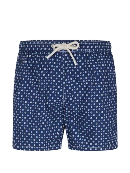 Slip de baie Mc2 Saint Barth cu model floral cu imagine albastru