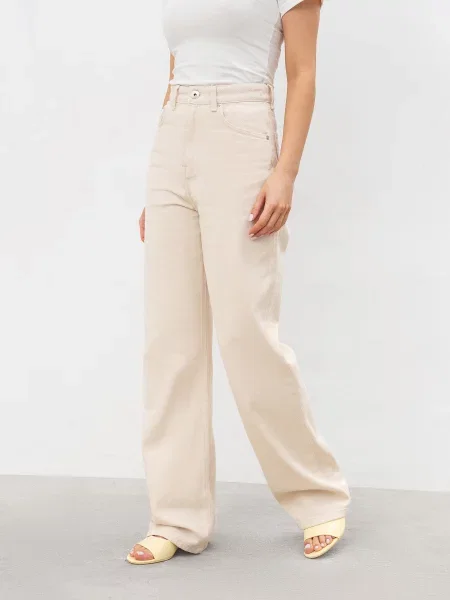 Широкі джинси Romashka Тайт молочний