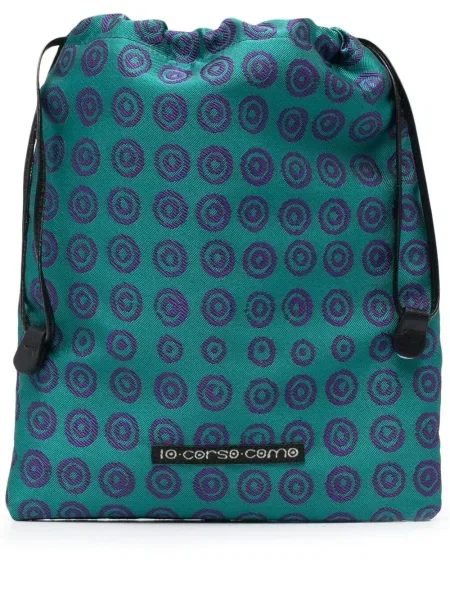 Geantă de mână 10 Corso Como cu imagine cu imprimeu geometric albastru