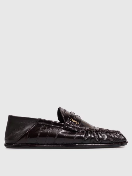 Кожаные мокасины Saint Laurent коричневые