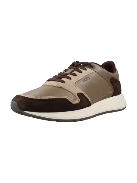 Sneakersy Boss skórzane brązowe