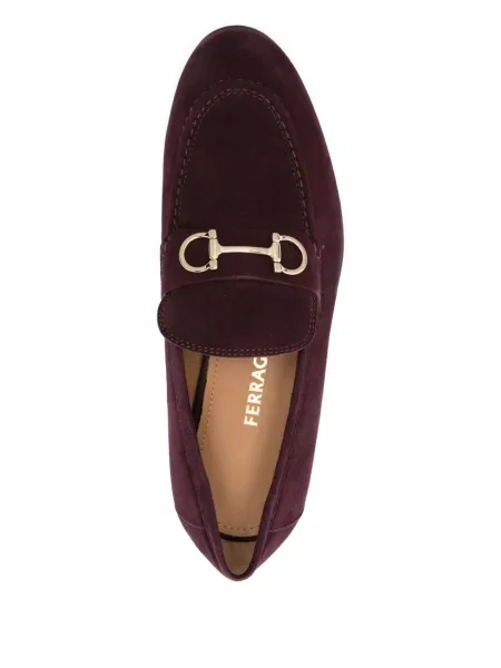 Pantofi loafer Ferragamo fără toc roșu