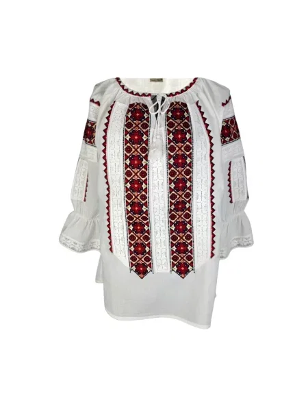 Rody’s forever Bluză tradițională Oktoberfest Damenbluse weiß/beige S' alb