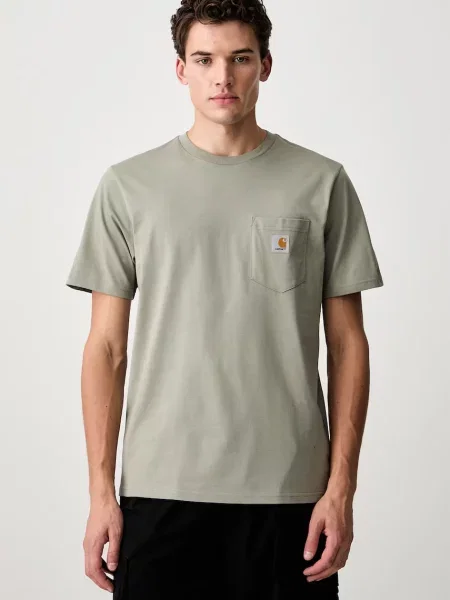 T-shirt o kroju regular fit z brustaszą Carhartt Work In Progress zielona