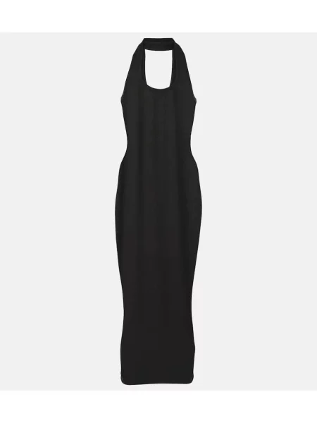 Rochie maxi Coperni tricotate de costum negru