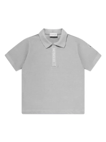 Koszulka polo dziecięca Moncler Enfant szara