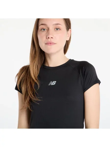 Тениска за трениране New Balance дамска черно