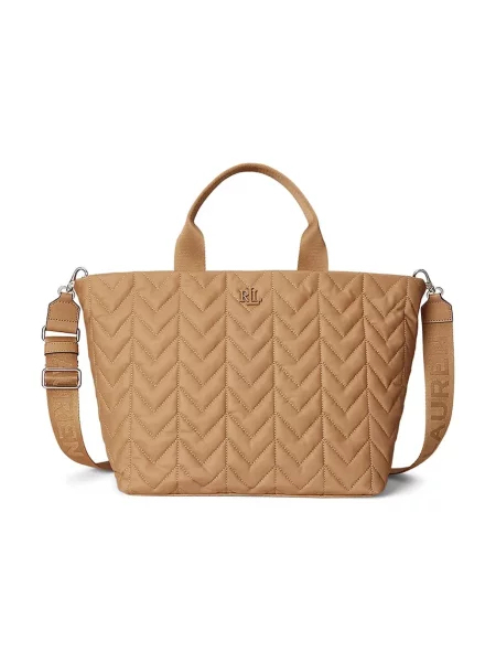 Ralph Lauren Torebki Kobieta ONE SIZE Skóra Stevie Zip Tote beżowy
