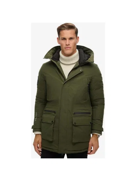 Kurtka Superdry City Padded Parka khaki S zielona