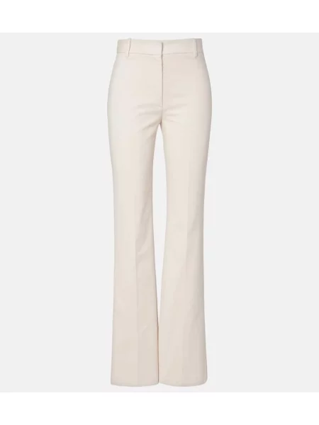 Pantaloni Nili Lotan de catifea cord alb