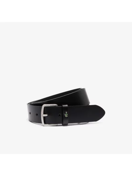 Lacoste ремінь шкіряний чорний