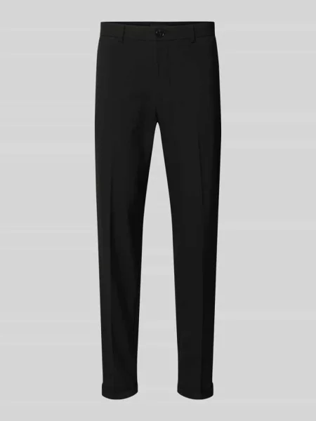Spodnie materiałowe o kroju slim fit z dodatkiem Model MAliam' Matinique czarne