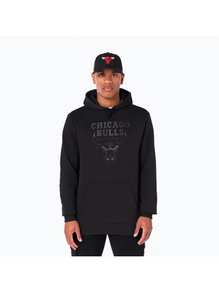 Férfi New Era NOS NBA Reegular Chicago Bulls kapucnis pulóver NOS NBA Reegular Chicago Bulls Hoody fekete