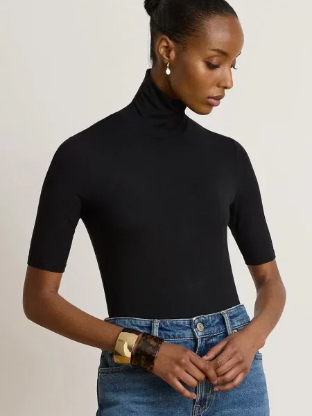 Lauren Ralph Lauren majica za žene s viskozom crna