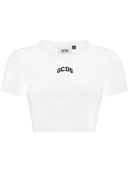 Decupat tricou Gcds cu broderie alb