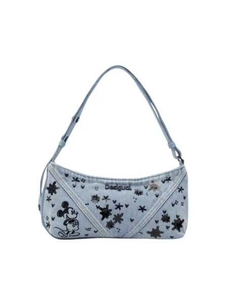 Desigual torebka jeansowa MICKEY SPLE niebieski