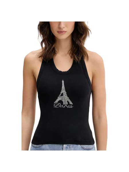 Top Vetements z dekoltem halter czarny