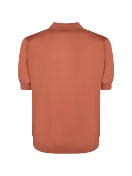 Gulerat scurt tricou polo Dell'oglio portocaliu