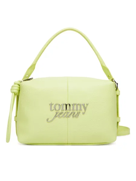 Tommy Jeans Ročna torba Metal Logo Crossbody Camera Bag zelena