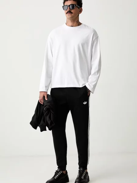 Adidas Originals teplákové nohavice pánske s bavlnou čierna