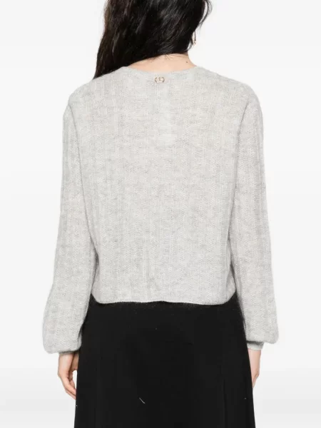 Pulover Twinset cu decolteu în V gri
