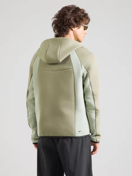 Nike Sportswear Tepláková bunda TECH FLC PRO mätová / pastelovo zelená čierna