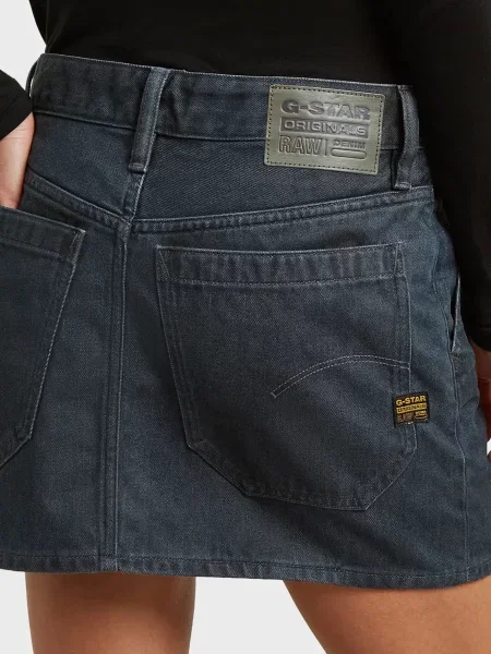 Мини джинсовая юбка G-star Raw синяя