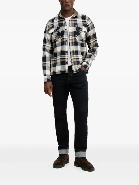 Kockás ing Barbour fehér