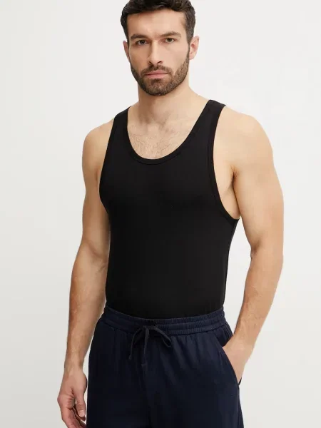 Piżama Calvin Klein Underwear ze stretchu czarna