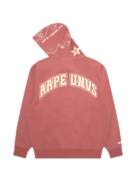 Hanorac cu glugă Aape By A Bathing Ape cu imagine roșu