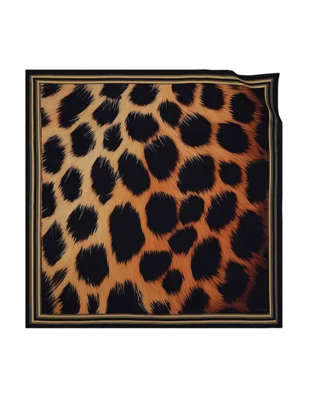 MyScarf Basic Хустка Чорний/жовтий Шовк чорна
