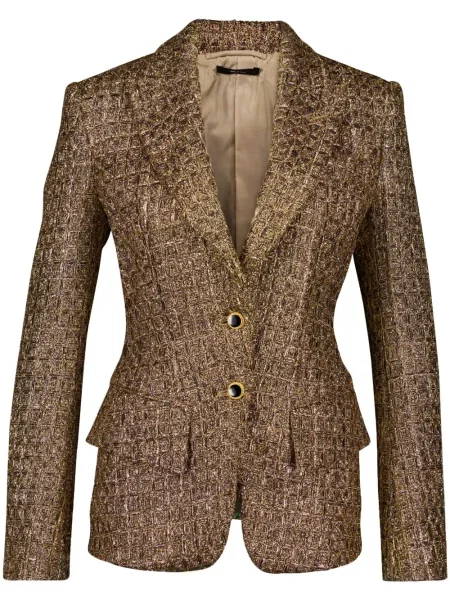 Sacou Tom Ford din tweed auriu