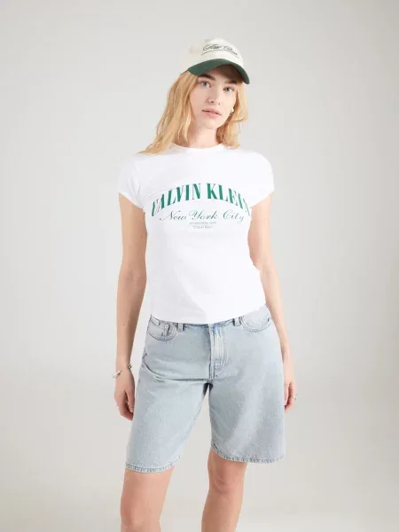Calvin Klein Jeans Tricou Graphic Logo alb