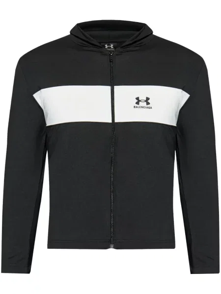 Hanorac cu glugă Balenciaga cu broderie negru