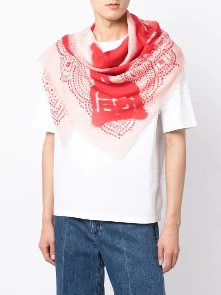 Raštuotas lengvas šalikas Givenchy rožinė