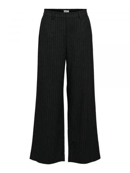 OBJECT Pantaloni cutați OBJLISA negru alb