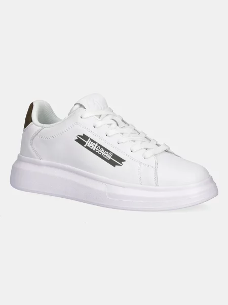 Just Cavalli sneakers din piele alb