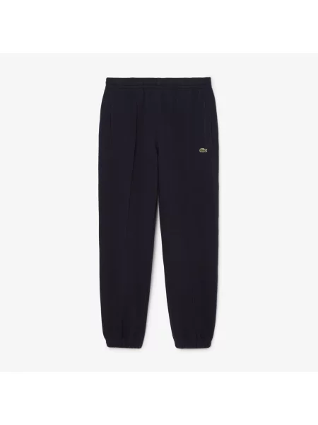 Lacoste Spodnie Dresowe Piqué Regular Fit granatowe