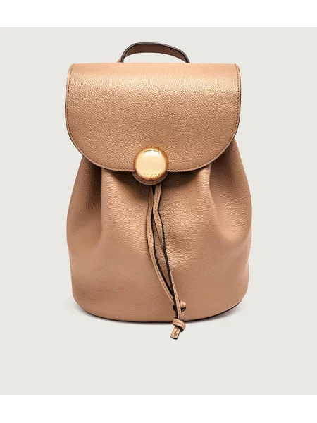 Furla Bőr hátizsák Furla Moonlight bézs