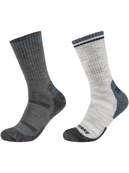 Vunene čarape Skechers siva