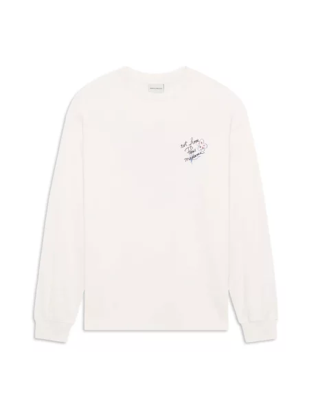Drôle de Monsieur Esquisse Slogan longsleeve biała