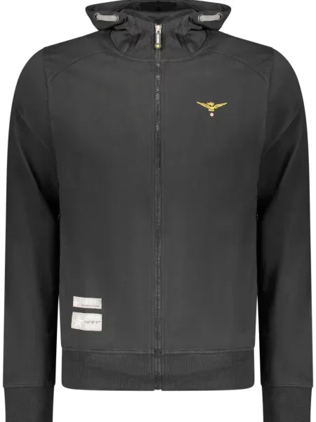 Pulover s kapuco z zadrgo Accademia Militare črna