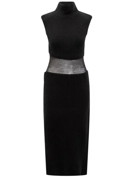 Rochie midi Sportmax până la genunchi de costum negru