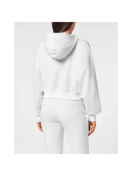 Bluza z kapturem Philipp Plein z kapturem biała