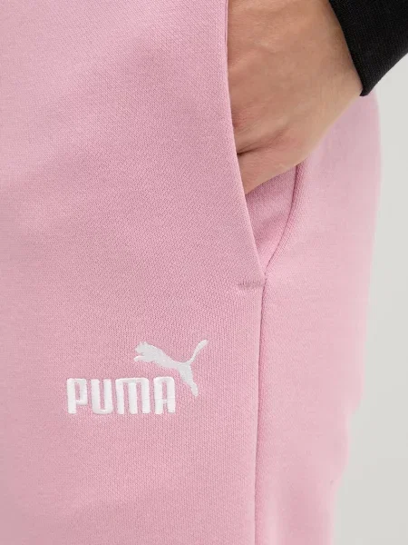 Однотонные спортивные штаны Puma розовые