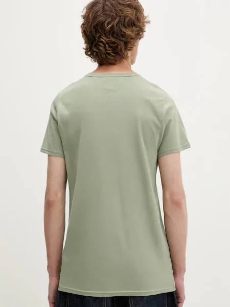 Tommy Jeans T-Shirt Khaki zielona