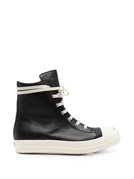 Sneakerși Rick Owens cu șireturi din dantelă negru