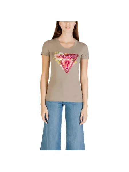 Guess T-shirt Slim Fit zelena