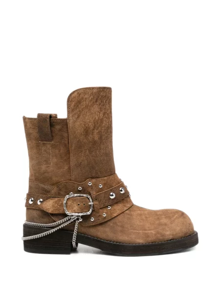 Botine Ann Demeulemeester cu tepi maro